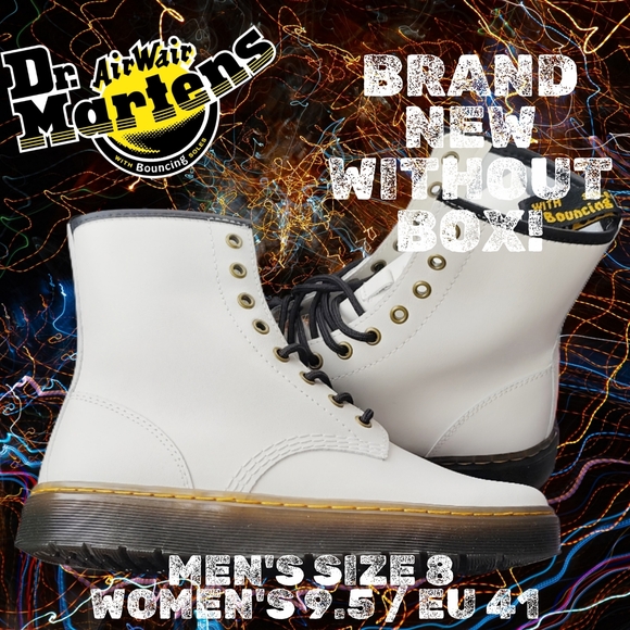 Dr. Martens White Zavala Combat Boots - Picture 3 of 8